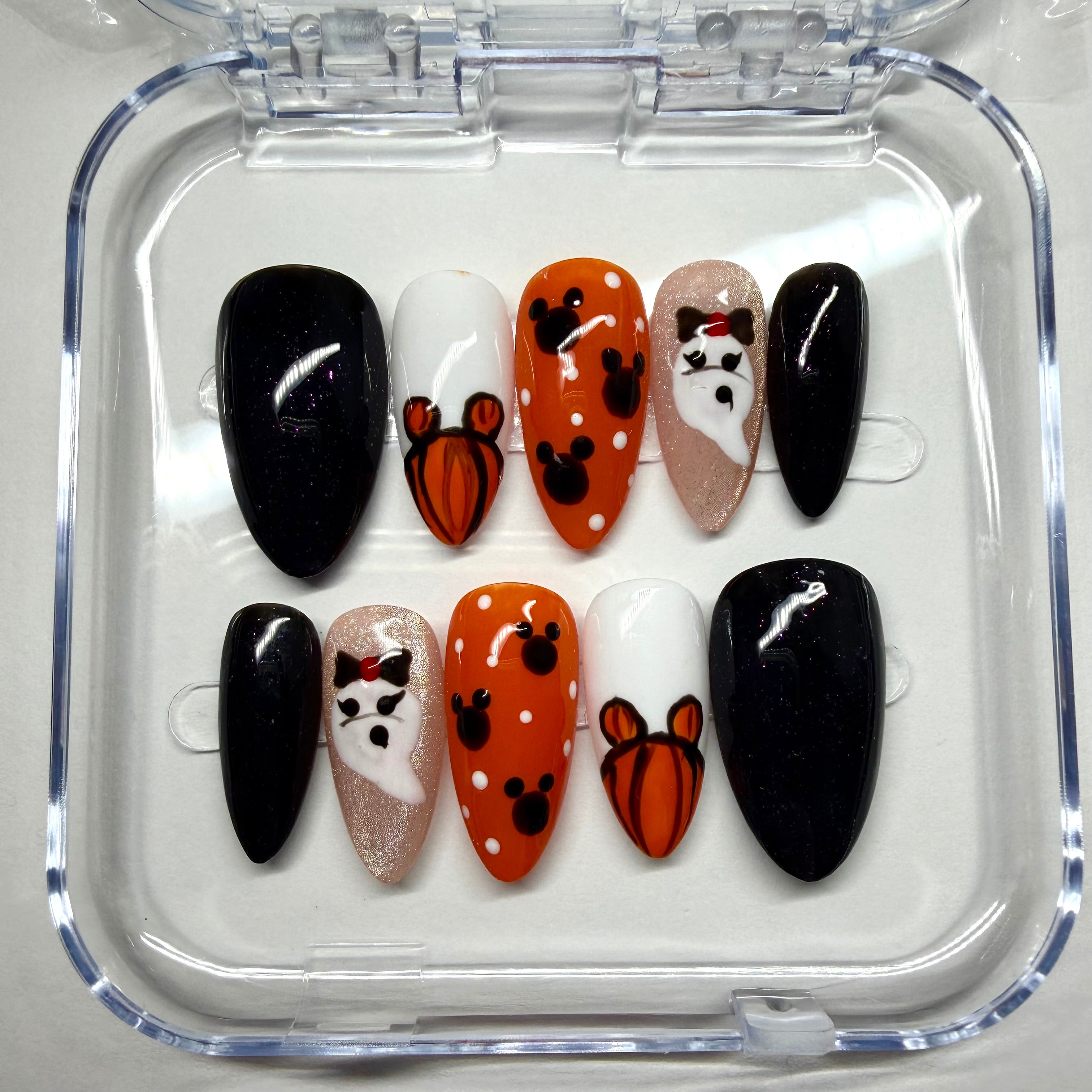 Handmade Halloween Mickey Mouse Inspired Press-on Nails