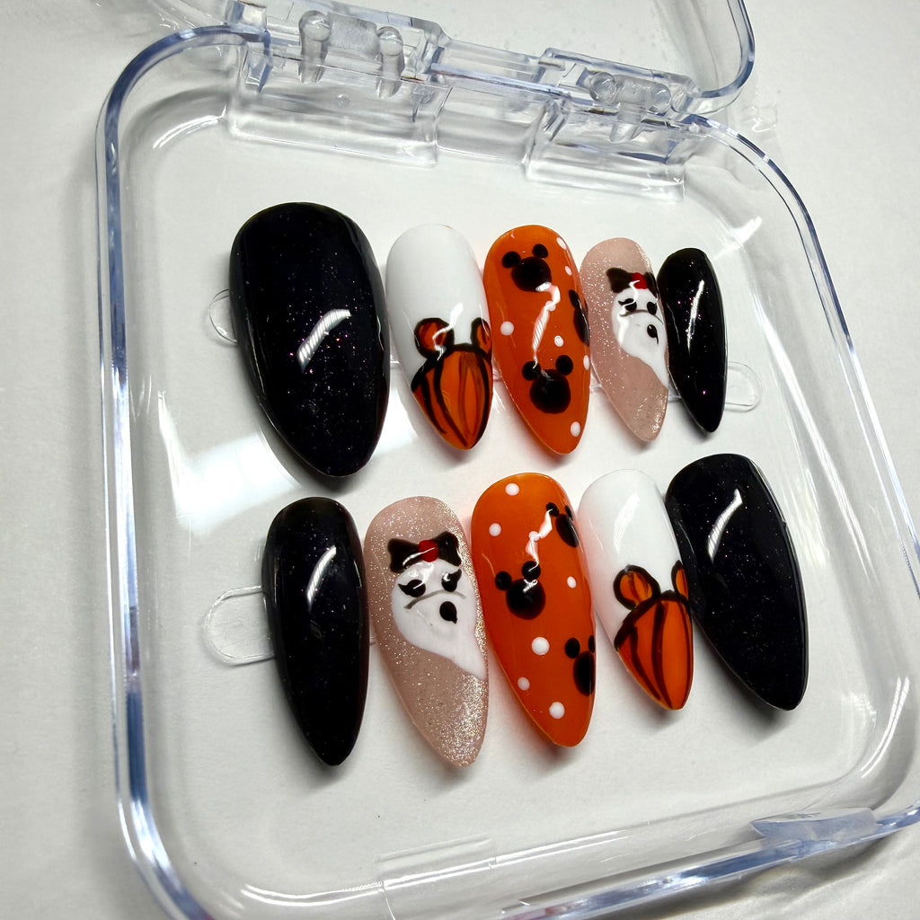 Handmade Halloween Mickey Mouse Inspired Press-on Nails