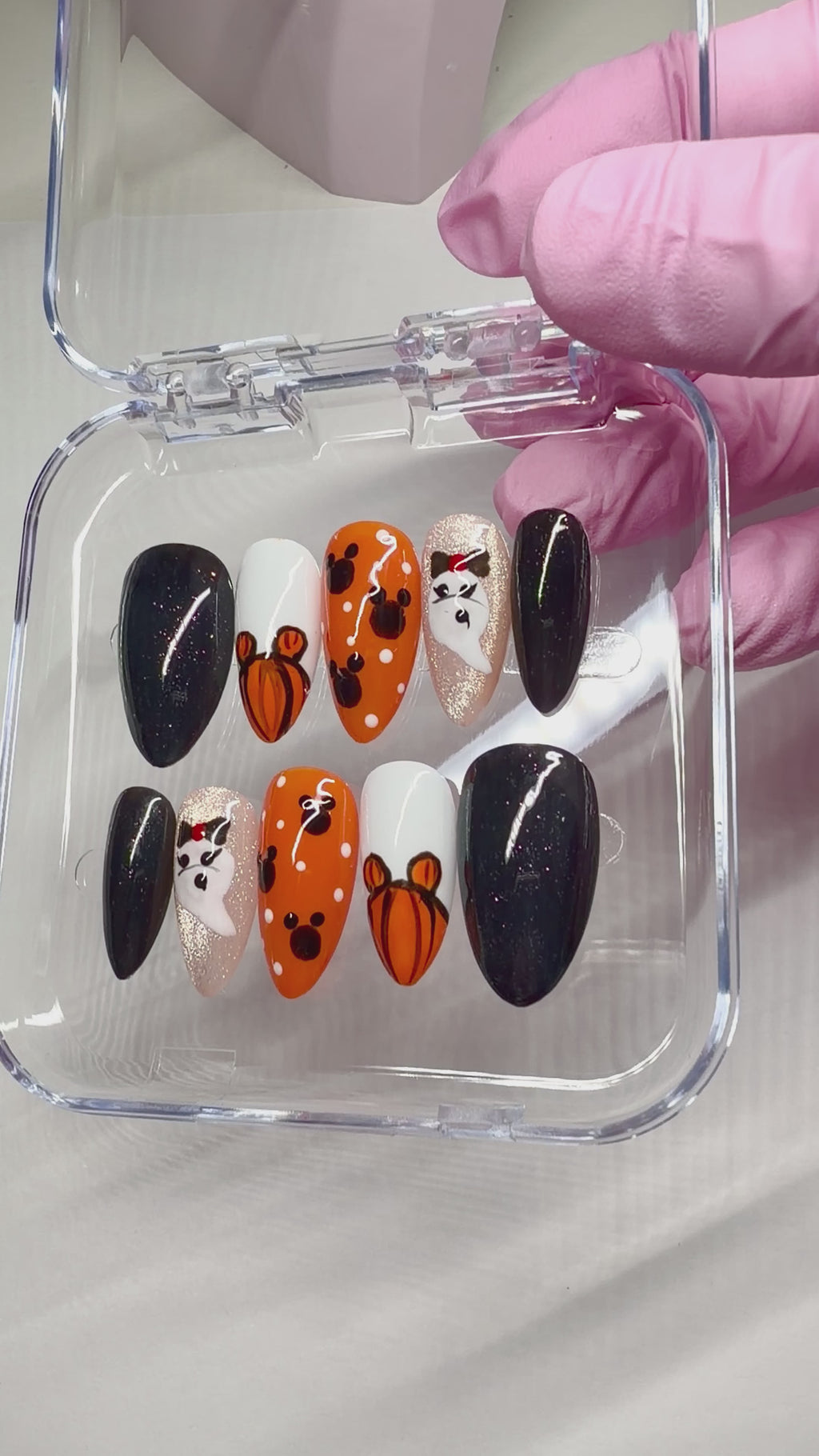 Handmade Halloween Mickey Mouse Inspired Press-on Nails