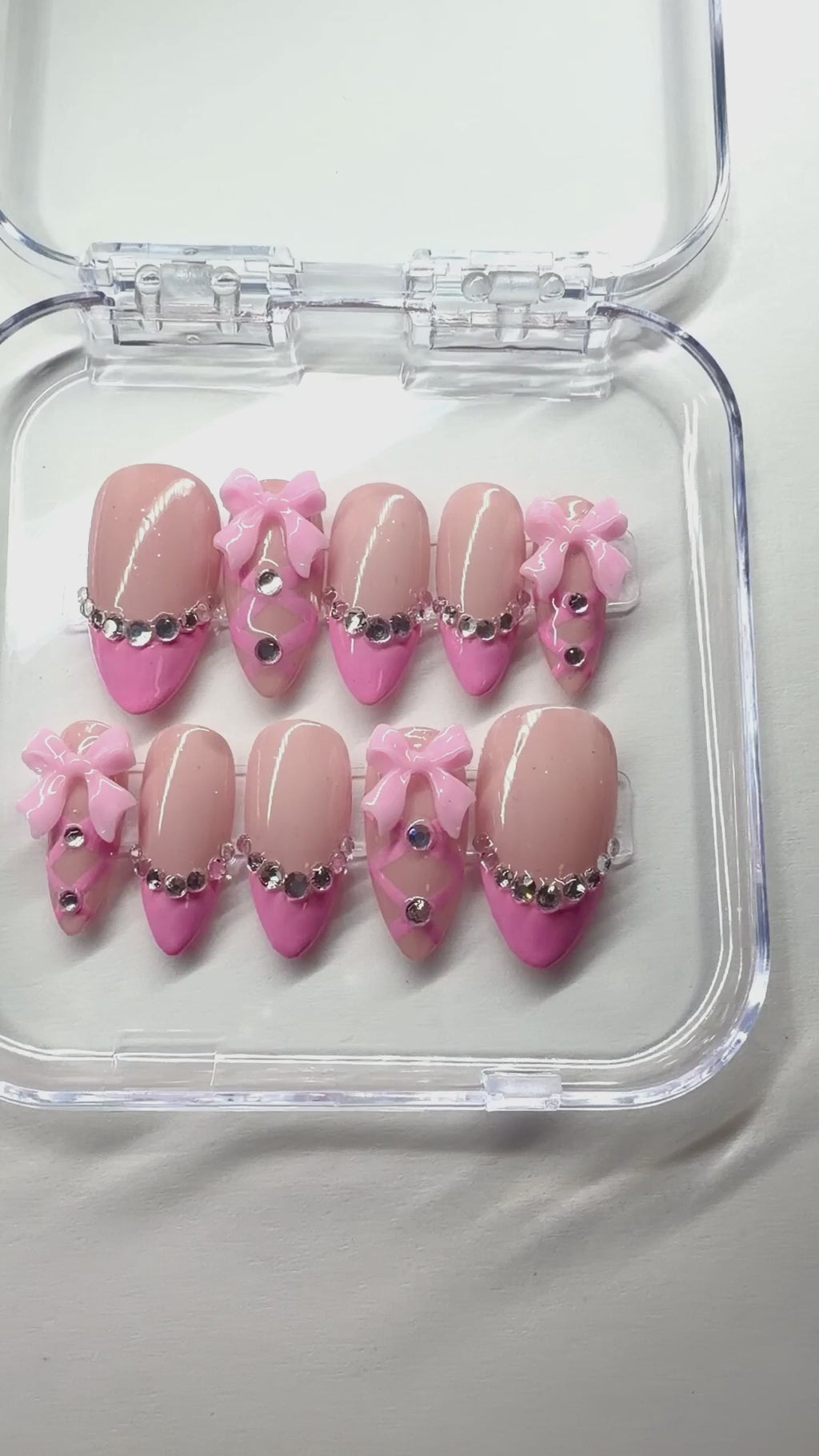 Handmade Pink Coquette Ballet Press-on Nails